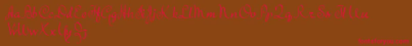 More about TheBeatGoesOn Font TheBeatGoesOn Font – Red Fonts on Brown Background