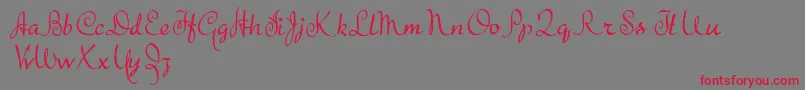 Weitere Informationen zur TheBeatGoesOn-Schriftart TheBeatGoesOn-Schriftart – Rote Schriften auf grauem Hintergrund
