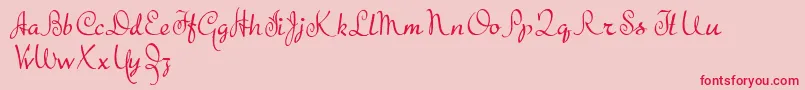 TheBeatGoesOn Font – Red Fonts on Pink Background