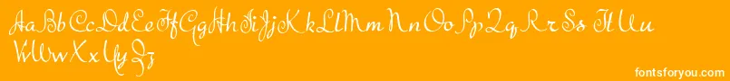 TheBeatGoesOn Font – White Fonts on Orange Background