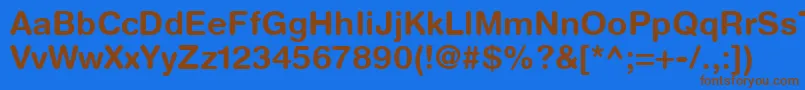 HelveticaRoundedLtBold Font – Brown Fonts on Blue Background