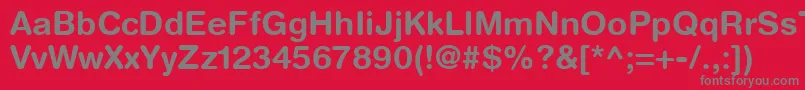 HelveticaRoundedLtBold Font – Gray Fonts on Red Background