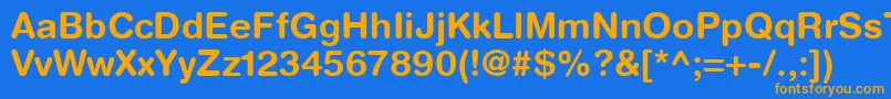 HelveticaRoundedLtBold Font – Orange Fonts on Blue Background