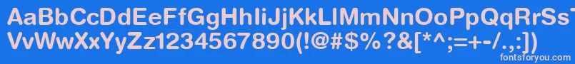 HelveticaRoundedLtBold Font – Pink Fonts on Blue Background