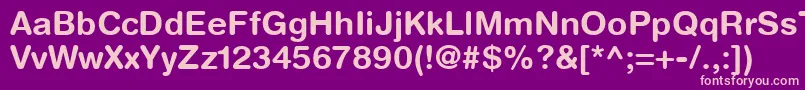 HelveticaRoundedLtBold Font – Pink Fonts on Purple Background