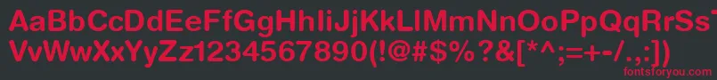 HelveticaRoundedLtBold Font – Red Fonts on Black Background