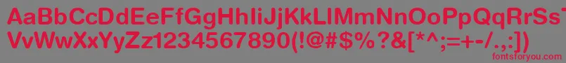 HelveticaRoundedLtBold Font – Red Fonts on Gray Background