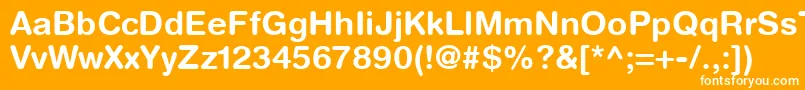 フォントHelveticaRoundedLtBold – オレンジの背景に白い文字