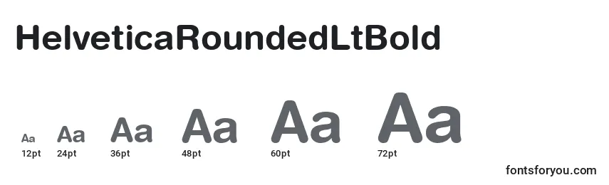 Rozmiary czcionki HelveticaRoundedLtBold