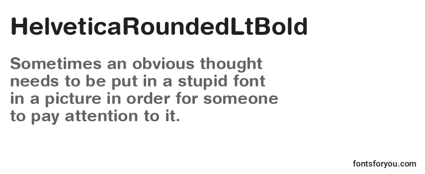 Überblick über die Schriftart HelveticaRoundedLtBold