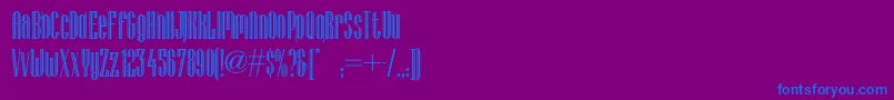 Lagniappeinlinenf Font – Blue Fonts on Purple Background