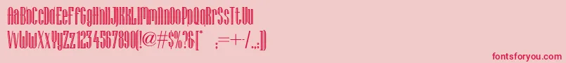 Lagniappeinlinenf-Schriftart – Rote Schriften auf rosa Hintergrund