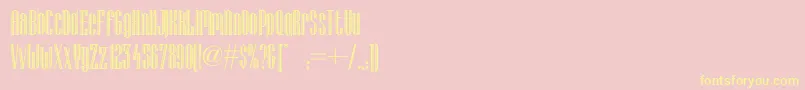 Lagniappeinlinenf Font – Yellow Fonts on Pink Background