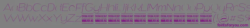 GrandithinitalicPersonalUse Font – Purple Fonts on Gray Background