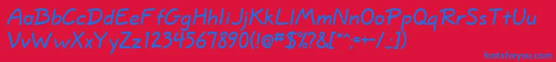 More about WappingRegularDb Font WappingRegularDb Font – Blue Fonts on Red Background