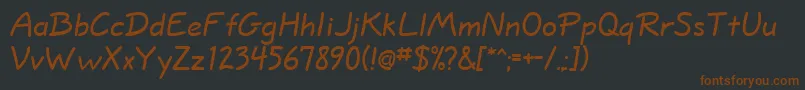 WappingRegularDb Font – Brown Fonts on Black Background