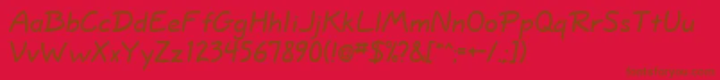 WappingRegularDb Font – Brown Fonts on Red Background