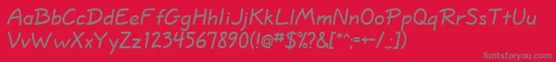WappingRegularDb-Schriftart – Graue Schriften auf rotem Hintergrund