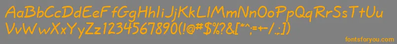 WappingRegularDb Font – Orange Fonts on Gray Background