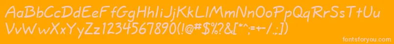 WappingRegularDb Font – Pink Fonts on Orange Background