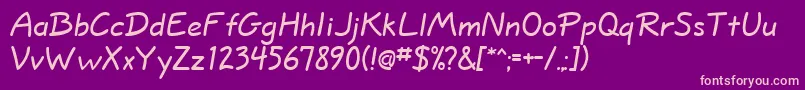 WappingRegularDb Font – Pink Fonts on Purple Background