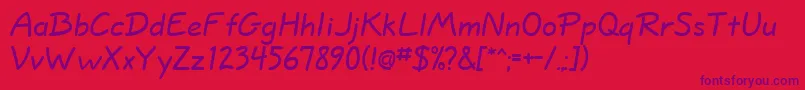 WappingRegularDb Font – Purple Fonts on Red Background