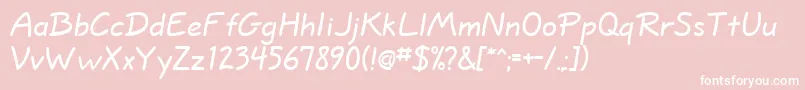 Fonte WappingRegularDb – fontes brancas em um fundo rosa
