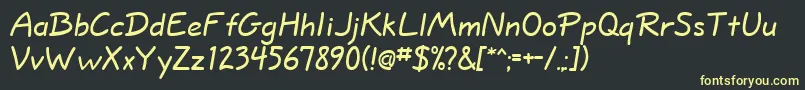 WappingRegularDb Font – Yellow Fonts on Black Background