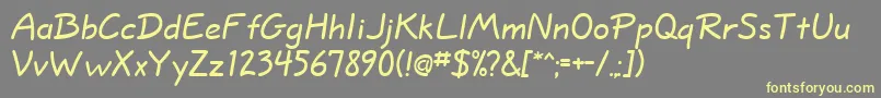 WappingRegularDb Font – Yellow Fonts on Gray Background