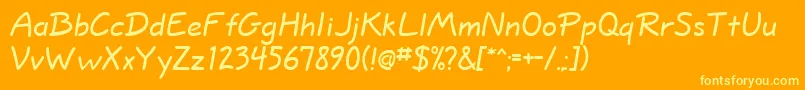 Police WappingRegularDb – polices jaunes sur fond orange