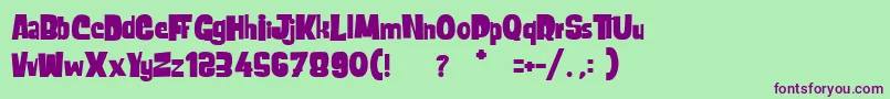 LeCachalotDuGrandNord Font – Purple Fonts on Green Background