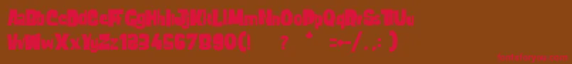 LeCachalotDuGrandNord Font – Red Fonts on Brown Background