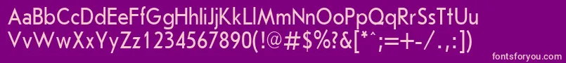 JournalSansserifPlain.001.00185nh Font – Pink Fonts on Purple Background
