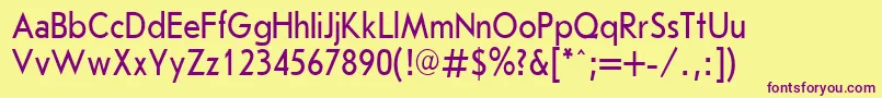 JournalSansserifPlain.001.00185nh Font – Purple Fonts on Yellow Background