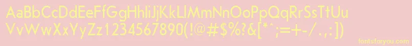 JournalSansserifPlain.001.00185nh Font – Yellow Fonts on Pink Background