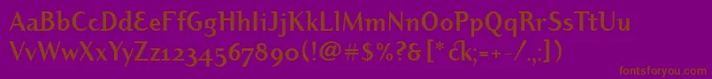 DyadisositcTtРџРѕР»СѓР¶РёСЂРЅС‹Р№ Font – Brown Fonts on Purple Background