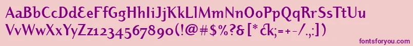 DyadisositcTtРџРѕР»СѓР¶РёСЂРЅС‹Р№ Font – Purple Fonts on Pink Background