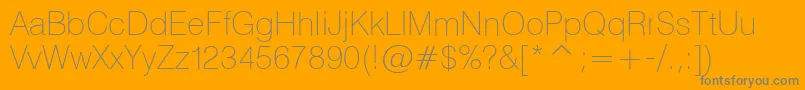 Heliosthin Font – Gray Fonts on Orange Background
