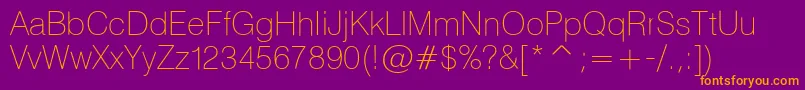 Шрифт Heliosthin – оранжевые шрифты на фиолетовом фоне
