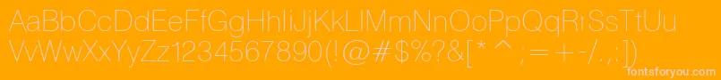 Heliosthin Font – Pink Fonts on Orange Background