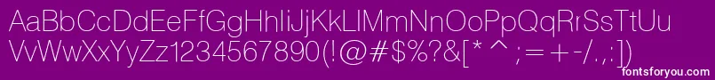 Шрифт Heliosthin – белые шрифты на фиолетовом фоне