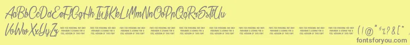 Stardust Font – Gray Fonts on Yellow Background