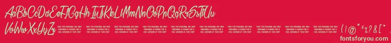 Stardust Font – Green Fonts on Red Background