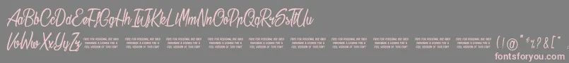 Stardust-fontti – vaaleanpunaiset fontit harmaalla taustalla