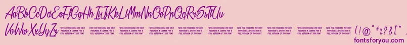 Stardust Font – Purple Fonts on Pink Background