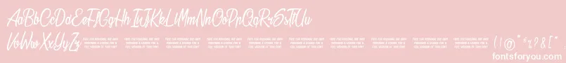 Stardust Font – White Fonts on Pink Background