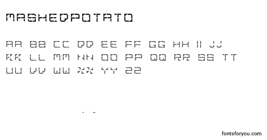 Czcionka MashedPotato – alfabet, cyfry, specjalne znaki