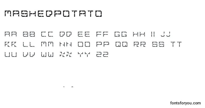 A fonte MashedPotato – alfabeto, números, caracteres especiais