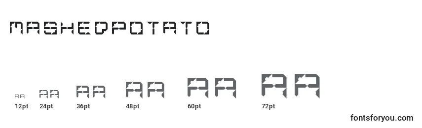 Größen der Schriftart MashedPotato