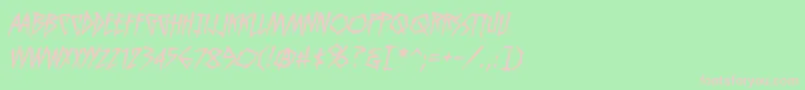 KillcrazyBbItalic Font – Pink Fonts on Green Background